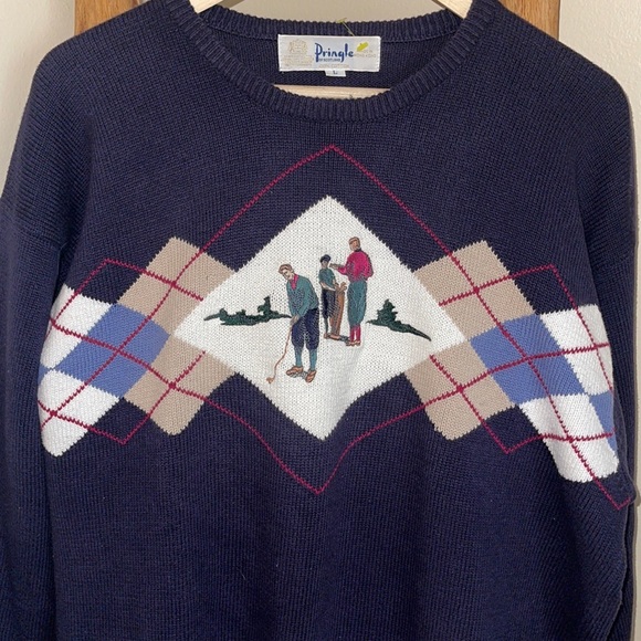 Pringle Sweaters Rare Vintage Pringle Of Scotland Golf Sweater